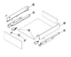Hafele MATRIX BOX SLIM A30 B-aç byz.16/89/300mm