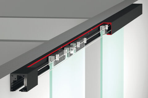 Kayar kapı bağlantı parçası, Hafele Slido D-Line12 50F