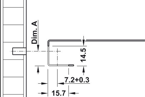 Häfele Bağlantı gövdesi Rafix Tab 20 S 19 mm 20 mm Beyaz 262.34.702