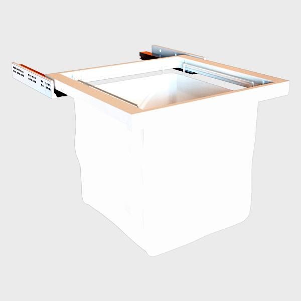 Hafele DRESS LINE Çamaşır sepeti beyaz 600mm