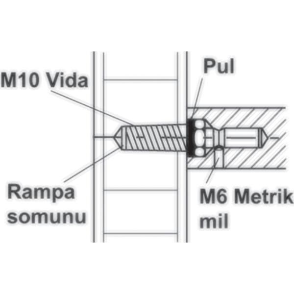 Hafele Çekme Kapı Kolu Bağlantı Elemanı Tek Taraflı 20-69mm