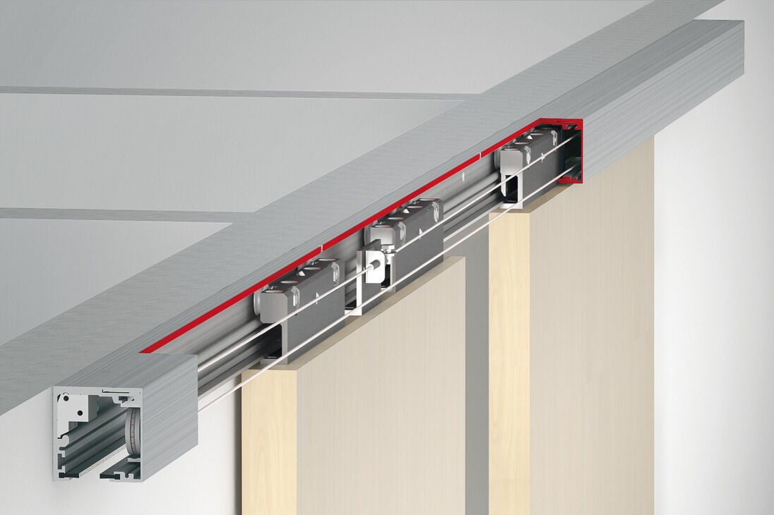 Kayar kapı bağlantı parçası, Hafele Slido D-Line12 50E