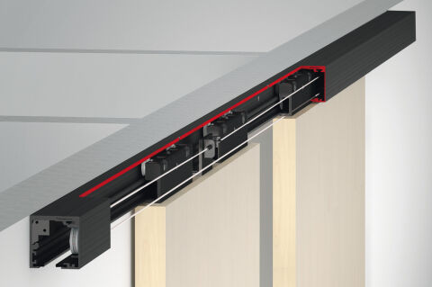 Kayar kapı bağlantı parçası, Hafele Slido D-Line12 50E