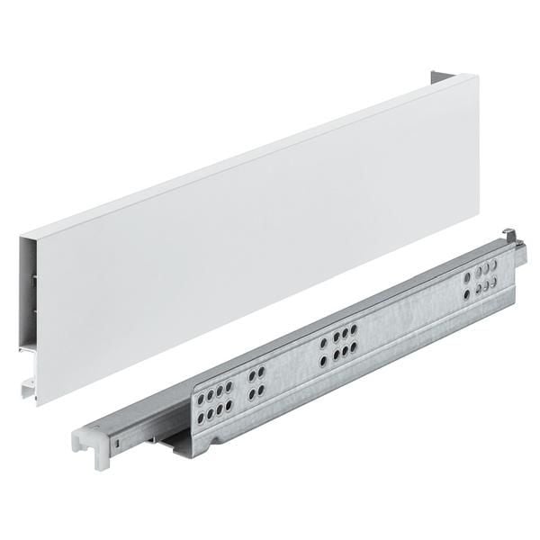 Hafele MATRIX BOX SLIM Çekmece Seti Bas-Aç Mat Beyaz Vidalı 16/89mm/500mm 30kg