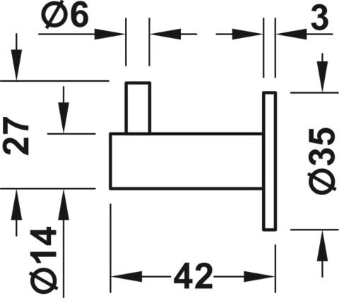 Gardırop askısı, Hafele Deco, paslanmaz çelik - 844.28.102