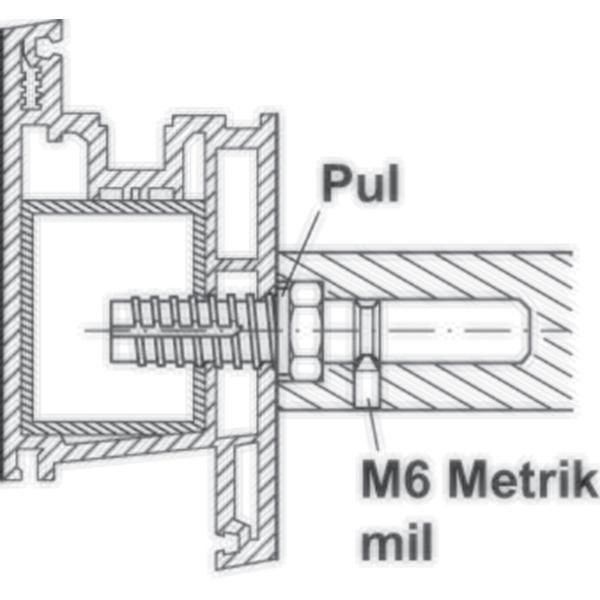 Hafele Çekme Kapı Kolu Bağlantı Elemanı Gizli Tek Taraflı 20-54mm