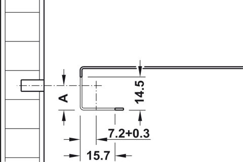 Häfele Çektirme mili ⌀ 5 mm matkap deliği Çinko kaplama 262.34.961