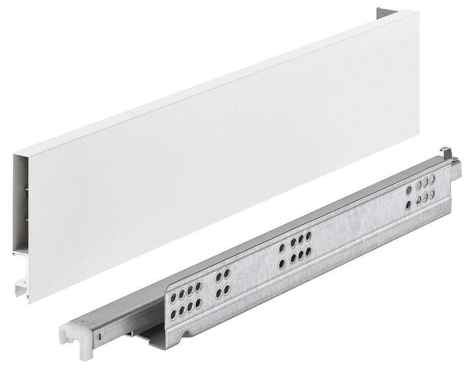 Häfele Matrix Box Slim A Synchro Çekmece seti çekmece 350 mm Beyaz dolap rayı: Çinko 552.21.772
