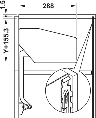 Häfele FREE FOLD E Kalkar Katlanır Kapak Makası Makas G4fo 710–790 mm 5,2–10,3 kg Gri 1 W 372.37.915