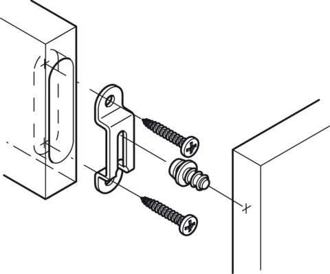 Häfele Bağlantı parçası Hızlı açılan sabitleme 12 mm 63 mm Karartılmış 262.47.049