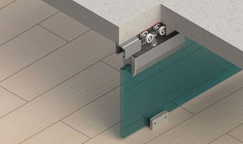 Cam Kayar Kapı Seti, Hafele SLIDE G, 80/120 kg, 8-12 mm