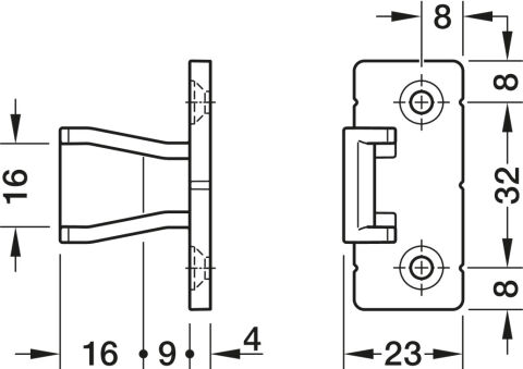 Häfele Panel bileşeni AS - Siyah 262.50.359