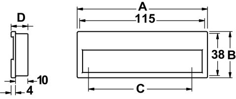 Häfele ROSSO Gömme Kulp Plastik/Zamak - 115x38 mm 14 mm Siyah Mat 108.80.176