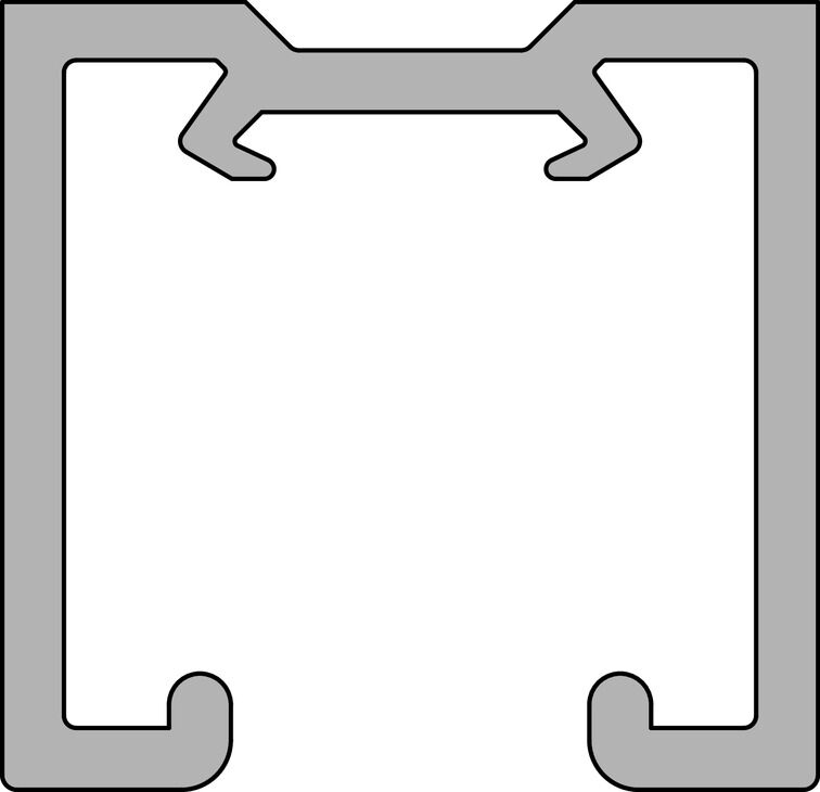 Häfele SLIDE XL Ahşap Kayar Kapı Ray Üst Ray Alüminyum 33x32 mm 33 mm 32 mm 3,000 mm 940.44.604