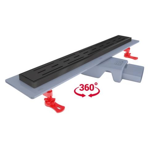 Hafele COLLECT Duş kanalı,Ø50,400mm,mat siyah