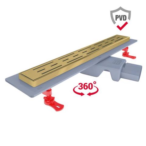 Hafele COLLECT Duş kanalı,Ø50,400mm,p.altın