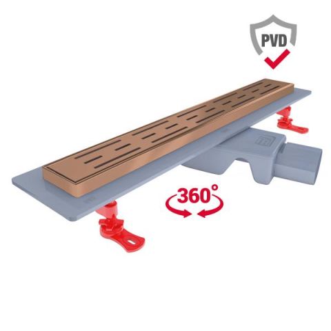Hafele COLLECT Duş kanalı,Ø50,400mm,p.rose