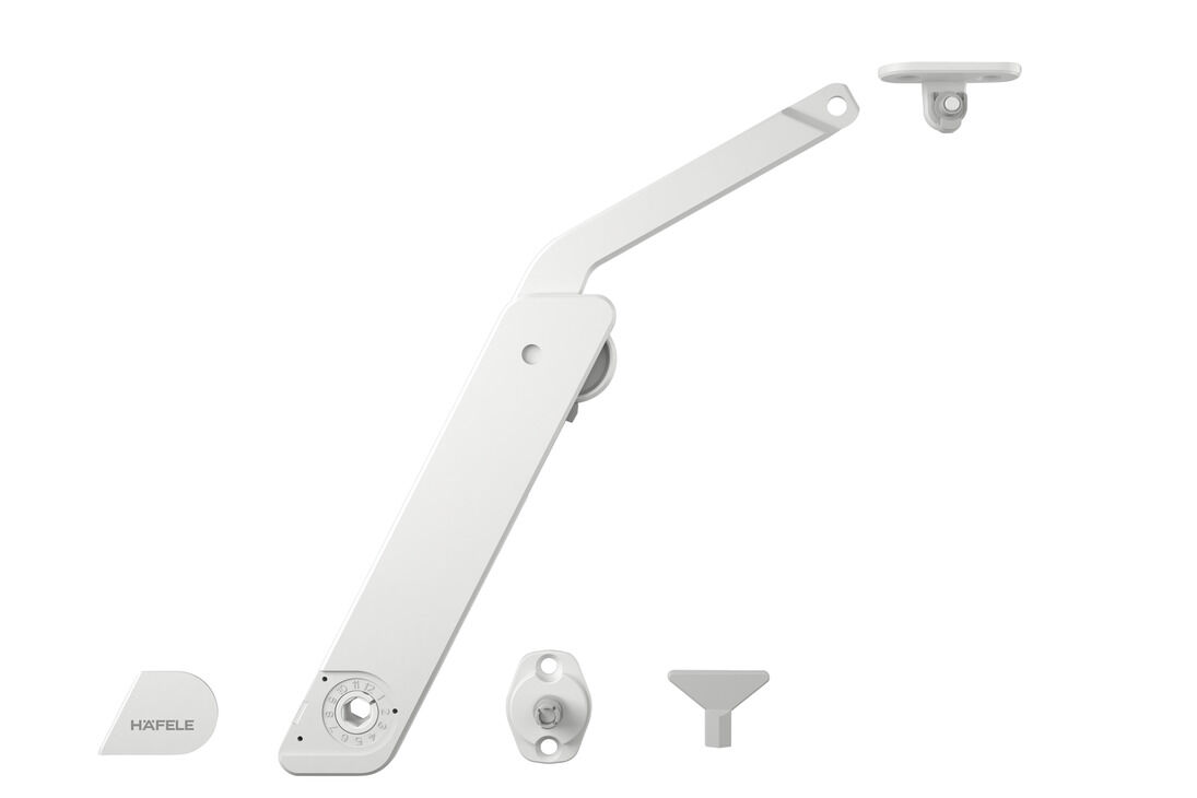 Häfele Free kapak H 1.5 – tamamen Kalkar kapak makası C 275–600 mm ≤10,9 kg Beyaz sağ 372.39.820