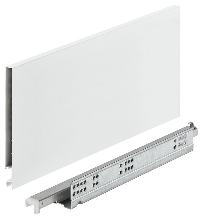 Häfele Matrix Box Slim A Çekmece yan ray sistemi 450 mm Beyaz dolap rayı: Çinko kaplama 552.23.774