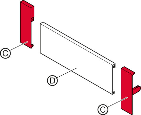 Häfele Panel Matrix Box Slim A30 iç çekmece için 1,100 mm Antrasit 552.31.509
