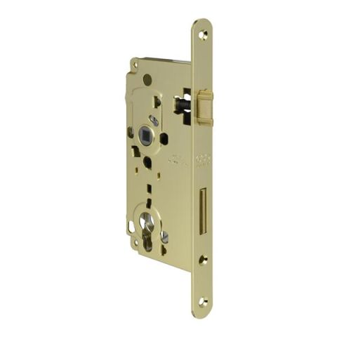 Hafele DUO Gömme Kapı Kilidi Barelli Tip Parlak Pirinç 55/20mm