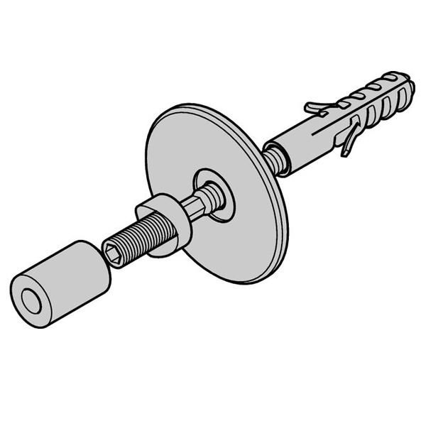 Hafele Montaj Seti Cam-Duvar M8x80 mm
