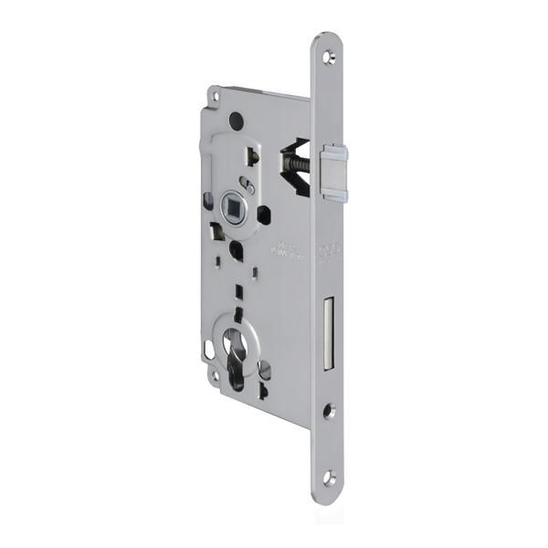 Hafele DUO Gömme Kapı Kilidi Barelli Tip Parlak Nikel 55/20mm