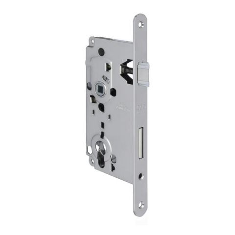 Hafele DUO Gömme Kapı Kilidi Barelli Tip Parlak Nikel 55/20mm