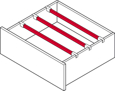 Häfele Çapraz korkuluk iç çekmeli sistem 1,100 mm Beyaz 552.31.719