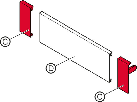Häfele Matrix Ön sabitleme braketi seti İç Çekmece İçin 89 mm Beyaz 552.31.790