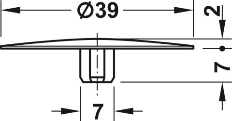 Häfele Maxifix Bağlantı Elemanı Muhafazası İçin Üst kapak 39 mm RAL 9004 262.87.390