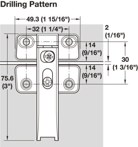Häfele Free fold short için Bağlantı menteşesi Nikel kaplama 372.64.796
