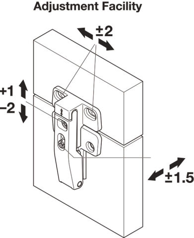 Häfele Free fold short için Bağlantı menteşesi Nikel kaplama 372.64.796