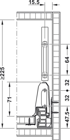 Häfele Matrix Box S Cam Yan Cam Panel Tutucu Seti Antrasit gri 552.51.496