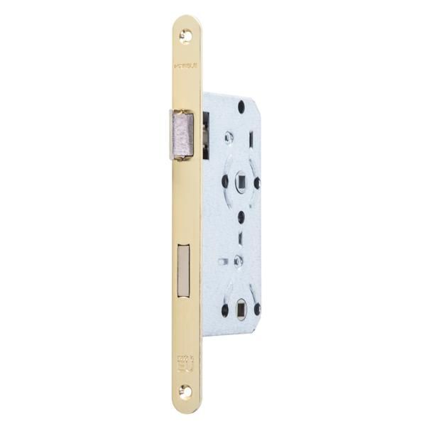 Hafele H55.02 Gömme Kapı Kilidi WC Tipi Parlak Pirinç 55/20mm Sol