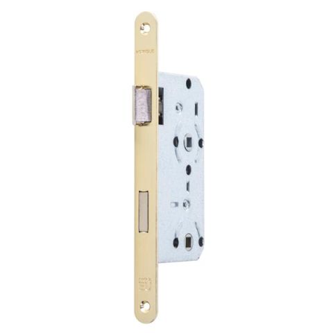 Hafele H55.02 Gömme Kapı Kilidi WC Tipi Parlak Pirinç 55/20mm Sol