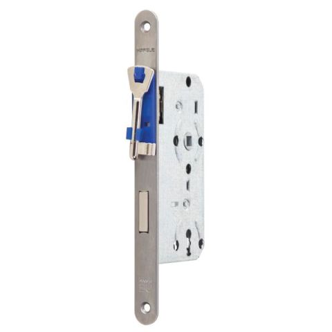 Hafele H55.02 Gömme Kapı Kilidi Oda Tipi Paslanmaz Çelik Mat 55/20mm Sağ