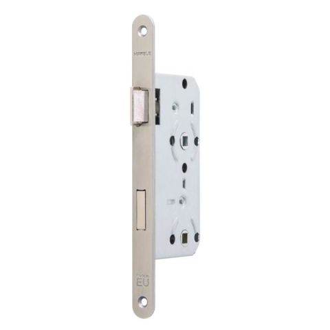 Hafele H55.02 Gömme Kapı Kilidi WC Tipi Paslanmaz Çelik Mat 55/20mm Sağ