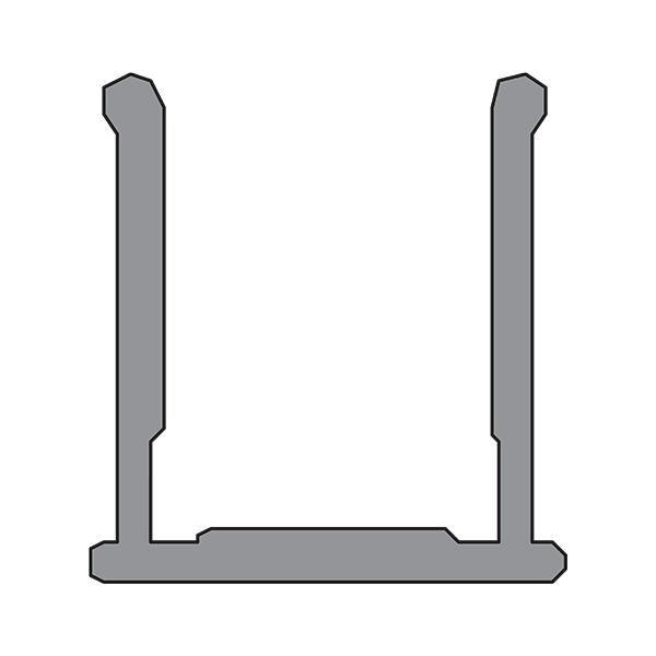 Hafele SLIDO CLASSIC 80-G Üst Taşıyıcı Ray Kapak Sabit 1000mm