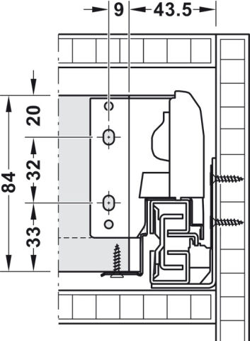 Häfele Matrix Box S35 Çekmece yan ray sistemi çekmece 300 mm Antrasit Çekmece kenarları: 552.56.491