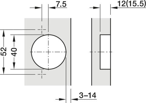 Gizli Menteşe, Hafele Metalla 510 A/SM 94° - 329.05.660