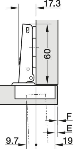 Gizli Menteşe, Hafele Metalla 510 A/SM 94° - 329.05.660