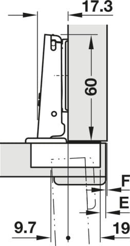 Gizli Menteşe, Hafele Metalla 510 A/SM 94° - 329.05.660