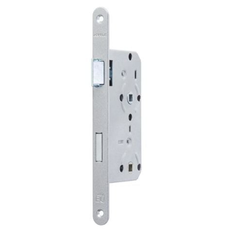 Hafele H55.02 Gömme Kapı Kilidi WC Tipi Gümüş 55/18mm Sağ
