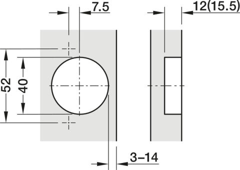 Gizli Menteşe, Hafele Metalla 510 A/SM 94° - 329.05.662