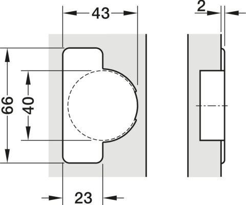 Gizli Menteşe, Hafele Metalla 510 A/SM 94° - 329.05.662
