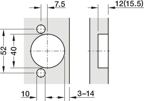 Gizli Menteşe, Hafele Metalla 510 A/SM 94° - 329.05.665