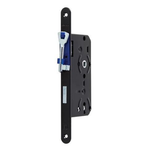 Hafele H55.02 Gömme Kapı Kilidi Oda Tipi Mat Siyah 55/18mm Sağ