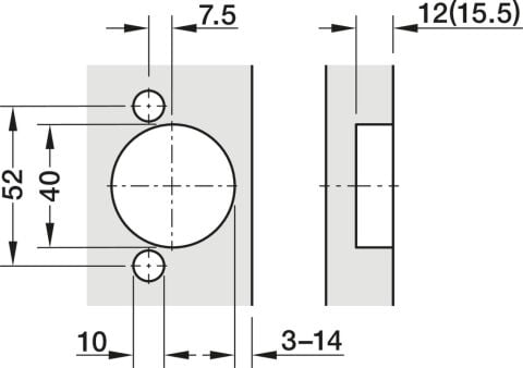 Gizli Menteşe, Hafele Metalla 510 A/SM 94° - 329.05.666