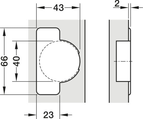 Gizli Menteşe, Hafele Metalla 510 A/SM 94° - 329.05.666